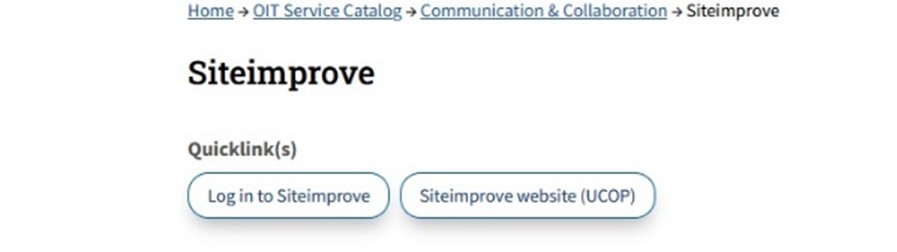 Log in to SiteImprove